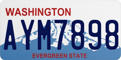 WA license plate AYM7898