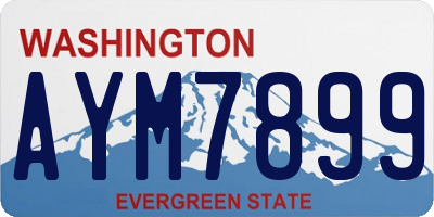 WA license plate AYM7899