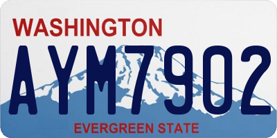 WA license plate AYM7902