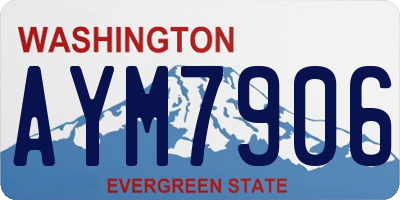 WA license plate AYM7906