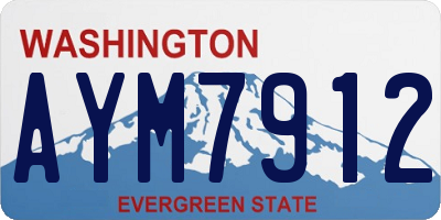 WA license plate AYM7912