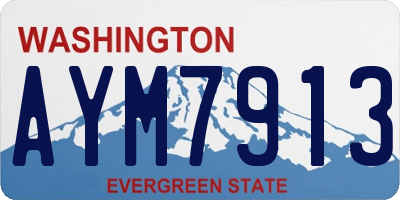 WA license plate AYM7913