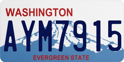 WA license plate AYM7915