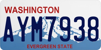 WA license plate AYM7938