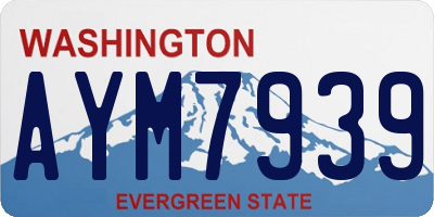 WA license plate AYM7939