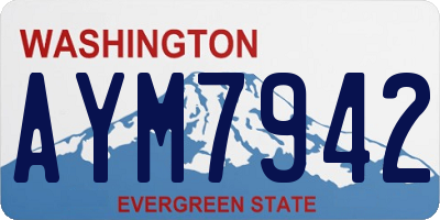 WA license plate AYM7942