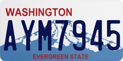 WA license plate AYM7945