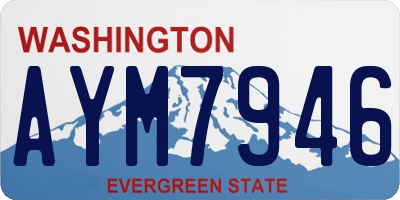 WA license plate AYM7946