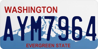 WA license plate AYM7964