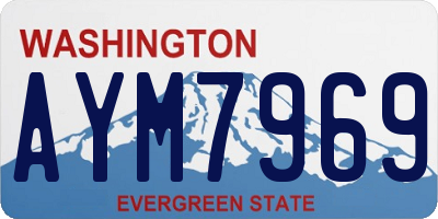 WA license plate AYM7969