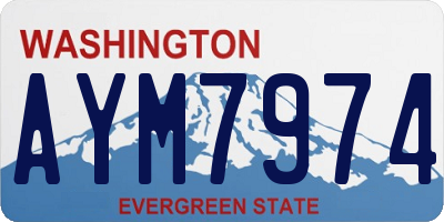 WA license plate AYM7974
