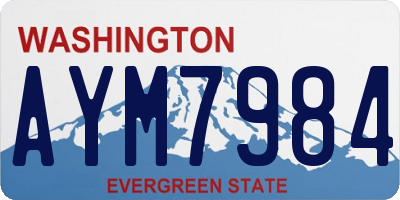 WA license plate AYM7984