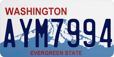 WA license plate AYM7994