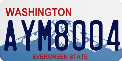 WA license plate AYM8004