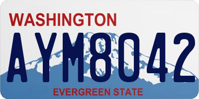 WA license plate AYM8042