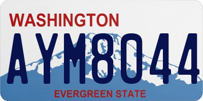 WA license plate AYM8044