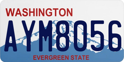 WA license plate AYM8056