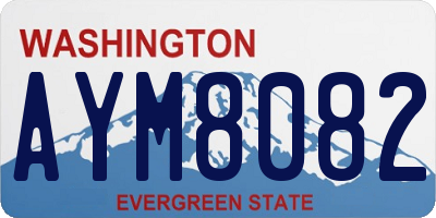 WA license plate AYM8082