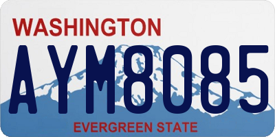 WA license plate AYM8085