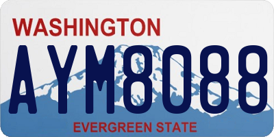 WA license plate AYM8088