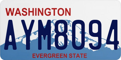 WA license plate AYM8094