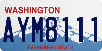 WA license plate AYM8111