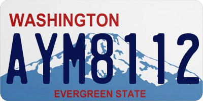 WA license plate AYM8112