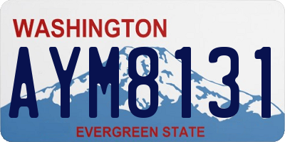 WA license plate AYM8131