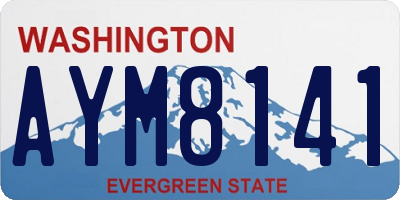 WA license plate AYM8141