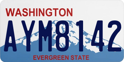 WA license plate AYM8142