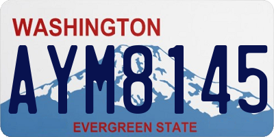 WA license plate AYM8145