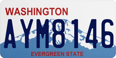 WA license plate AYM8146