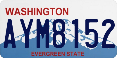 WA license plate AYM8152