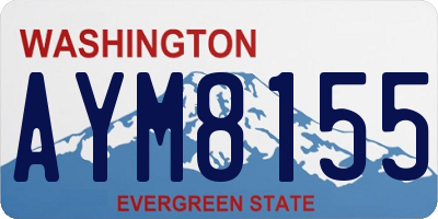 WA license plate AYM8155