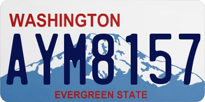 WA license plate AYM8157