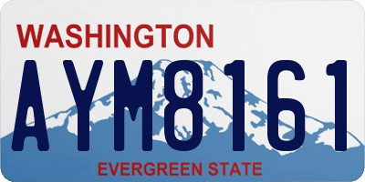 WA license plate AYM8161