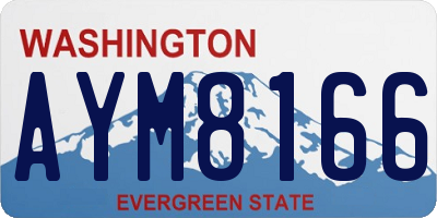 WA license plate AYM8166