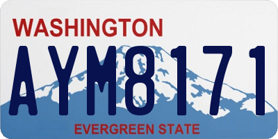 WA license plate AYM8171
