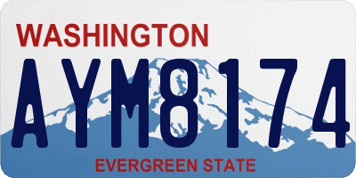 WA license plate AYM8174