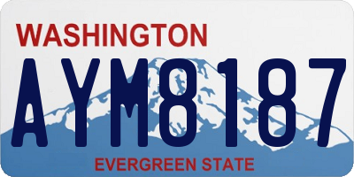 WA license plate AYM8187