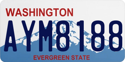 WA license plate AYM8188