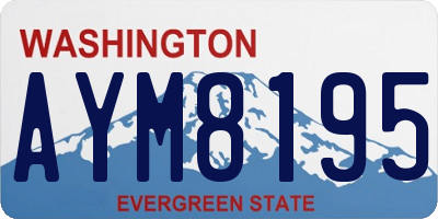 WA license plate AYM8195