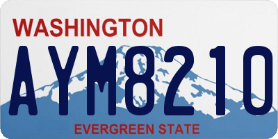 WA license plate AYM8210