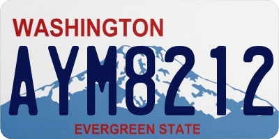 WA license plate AYM8212