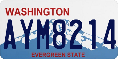 WA license plate AYM8214