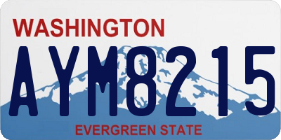 WA license plate AYM8215