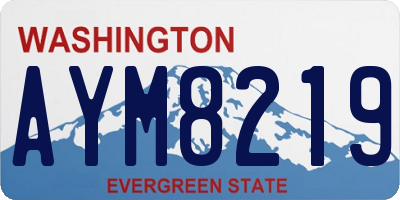 WA license plate AYM8219