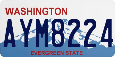 WA license plate AYM8224