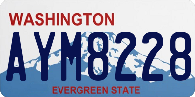 WA license plate AYM8228