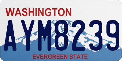 WA license plate AYM8239